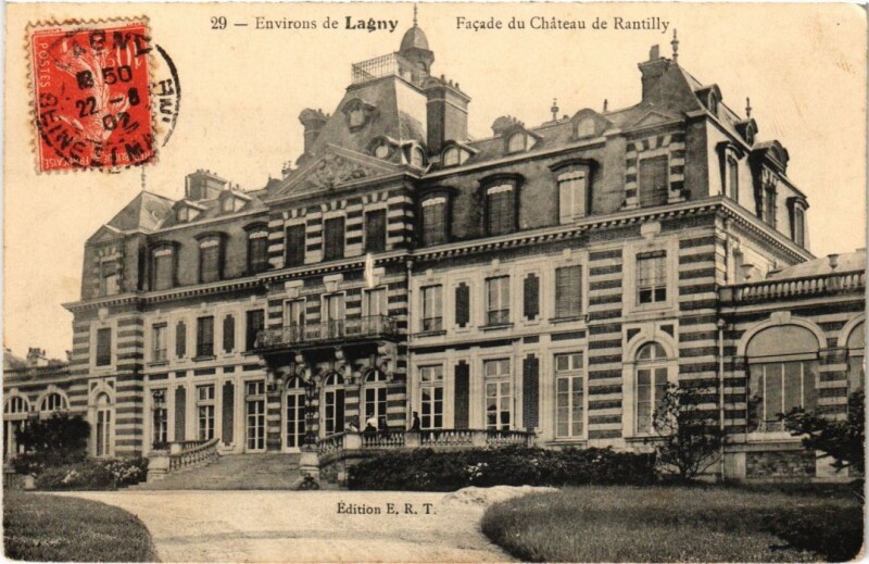 Carte postale ancienne Environs de Lagny-sur-Marne Facade du Chateau de Rantilly à Lagny-sur-Marne