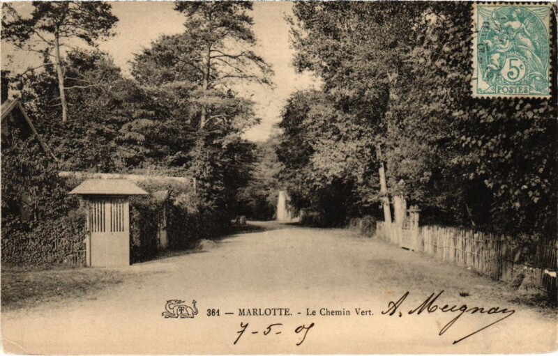 Carte postale ancienne Marlotte Le Chemin Vert