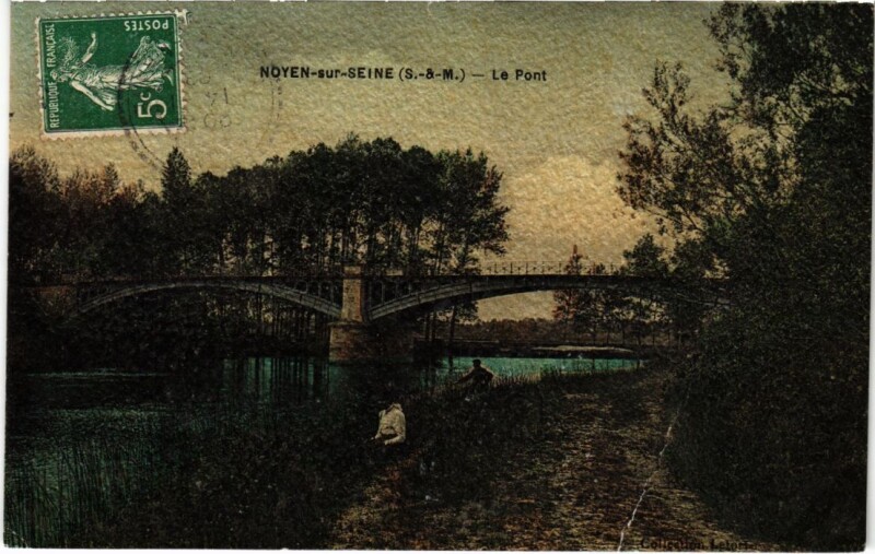 Carte postale ancienne Noyen-sur-Seine Le Pont à Noyen-sur-Seine
