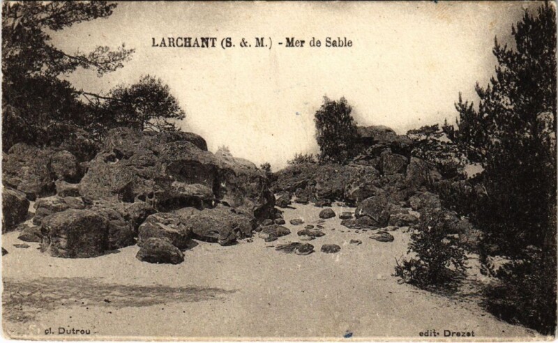 Carte postale ancienne Larchant Mer de Sable à Larchant