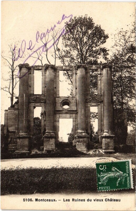 Carte postale ancienne Montceaux-les-Meaux Les Ruines du Vieux Chateau à Meaux