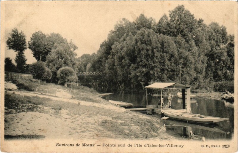 Carte postale ancienne Isles-les-Villenoy Pointe Sud de l'Ile d'Isles-les-Villenoy à Villenoy