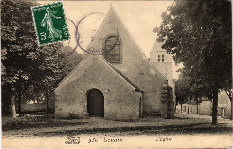 Carte postale ancienne Gouaix L'Eglise à Gouaix