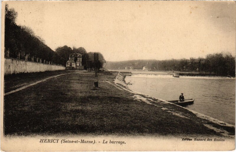 Carte postale ancienne Hericy Le Barrage
