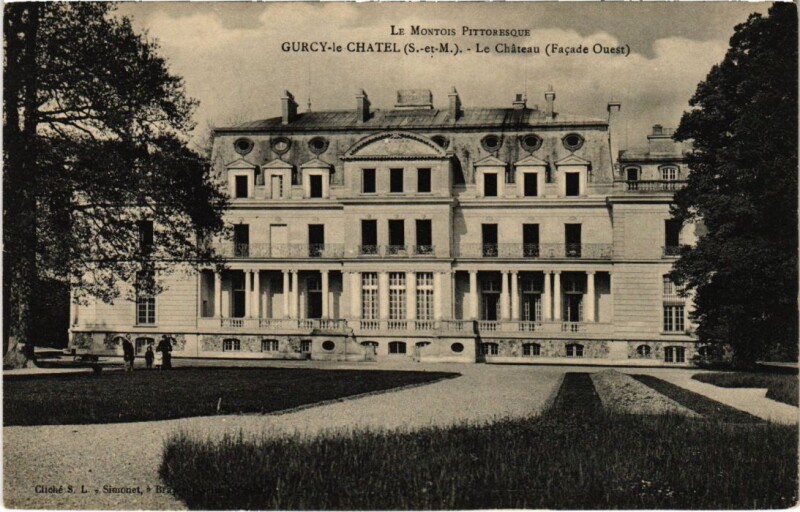Carte postale ancienne Gurcy-le-Chatel Le Chateau - facade Ouest