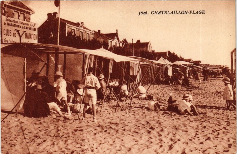 Carte postale ancienne Chatelaillon - Plage