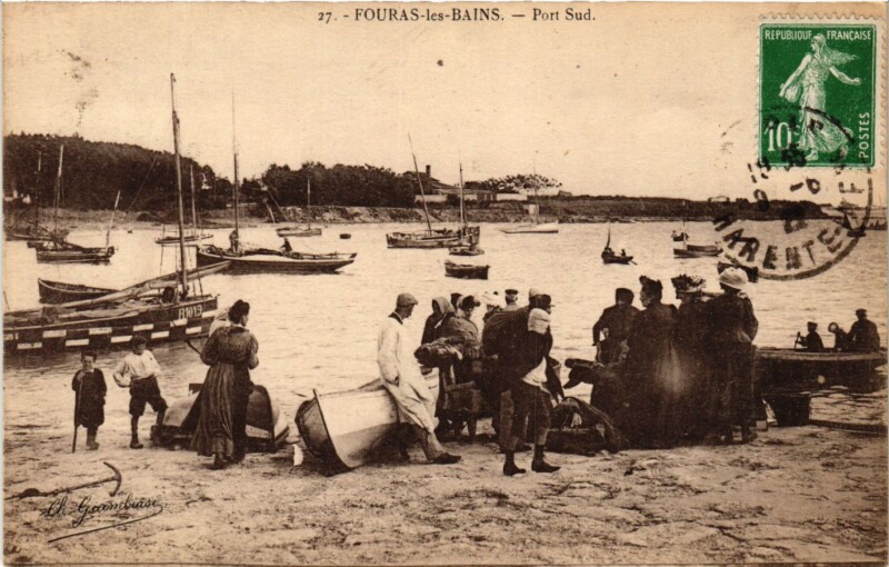 Carte postale ancienne Fouras-les-Bains - Port Sud à Fouras