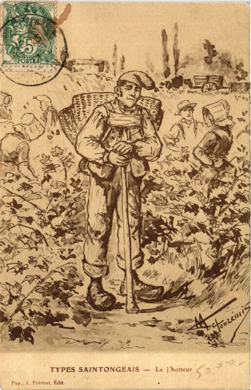 Carte postale ancienne Types Stongeais - Le j'hotteur