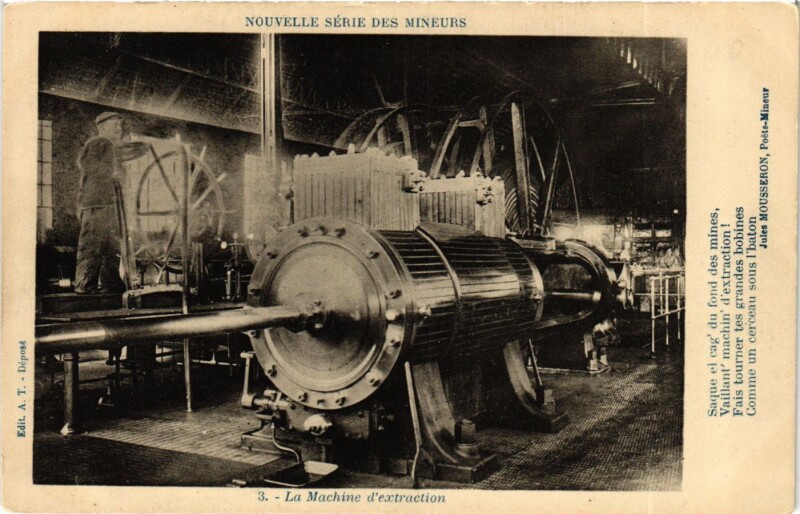 Carte postale ancienne Nouvelle Série des Mineurs - Saque et cag' du fond des mines