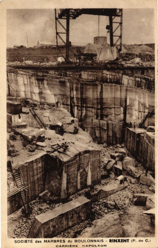 Carte postale ancienne Société des Marbres du Boulonnais - Rinxent (P.-de-C.) - Carriere à Inxent