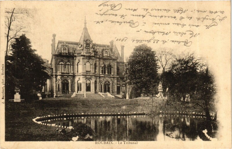 Carte postale ancienne Nord Roubaix Le Tribunal lac à Roubaix