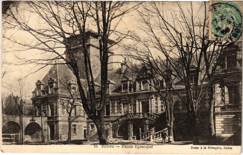Carte postale ancienne Rodez - Palais Episcopal à Rodez