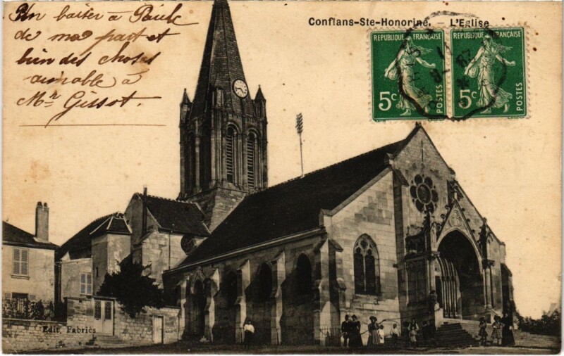 Carte postale ancienne Conflans-Sainte-Honorine - L'Eglise à Conflans-Sainte-Honorine
