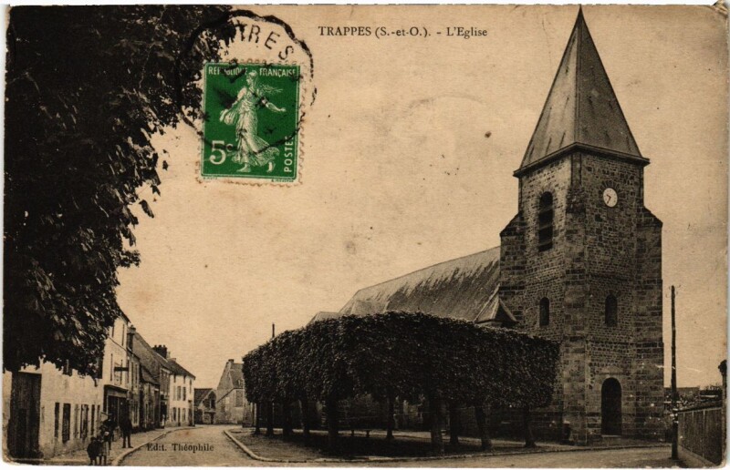 Carte postale ancienne Trappes - L'Eglise à Trappes