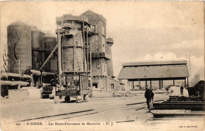 Carte postale ancienne Saint-Dizier - Les Hauts-Fourneaux de Marnaval à Saint-Dizier
