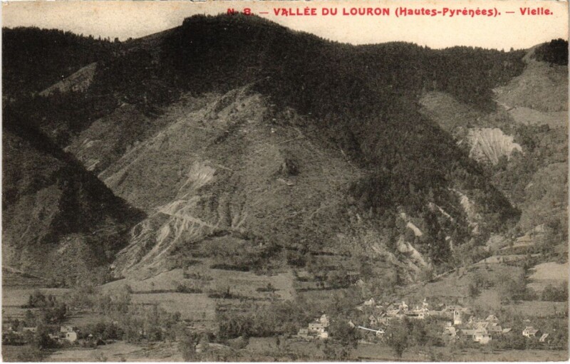 Carte postale ancienne Vallée du Louron - Vielle