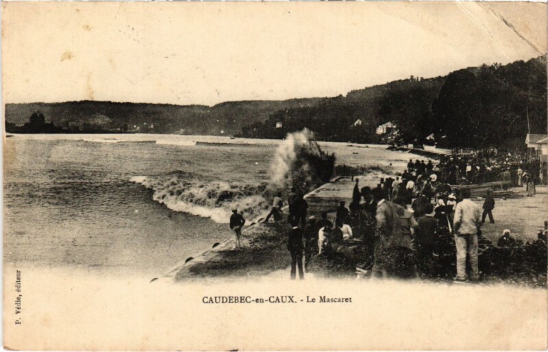 Carte postale ancienne Caudebec-en-Caux - Le Mascaret