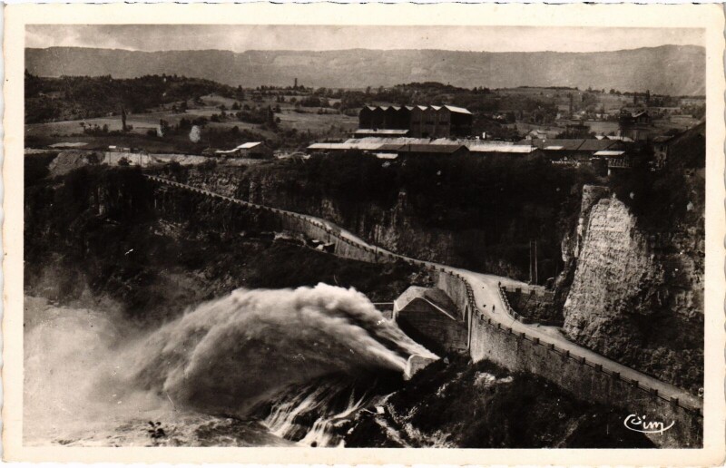 Carte postale ancienne Genissiat - Route des Uines