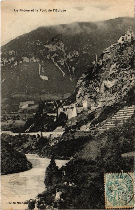 Carte postale ancienne Le Rhone et le Ford de l'Ecluse