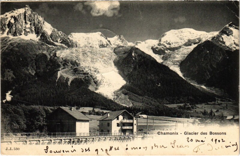 Carte postale ancienne Chamonix - Glacier des Bossons