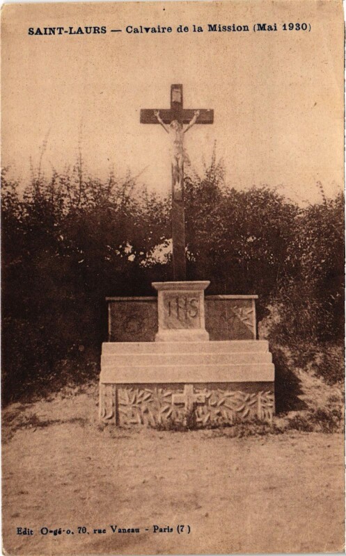 Carte postale ancienne Saint-Laurs - Cavalire de la Mission à Saint-Laurs