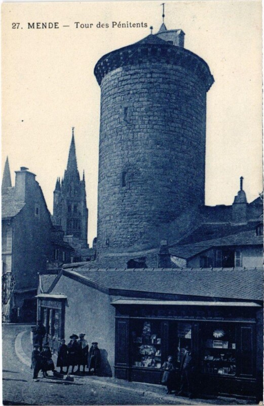 Carte postale ancienne Mende - Tour des Penitents à Mende