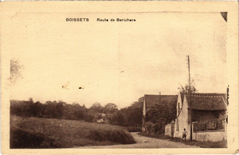Carte postale ancienne Boissets - Route de Berichere