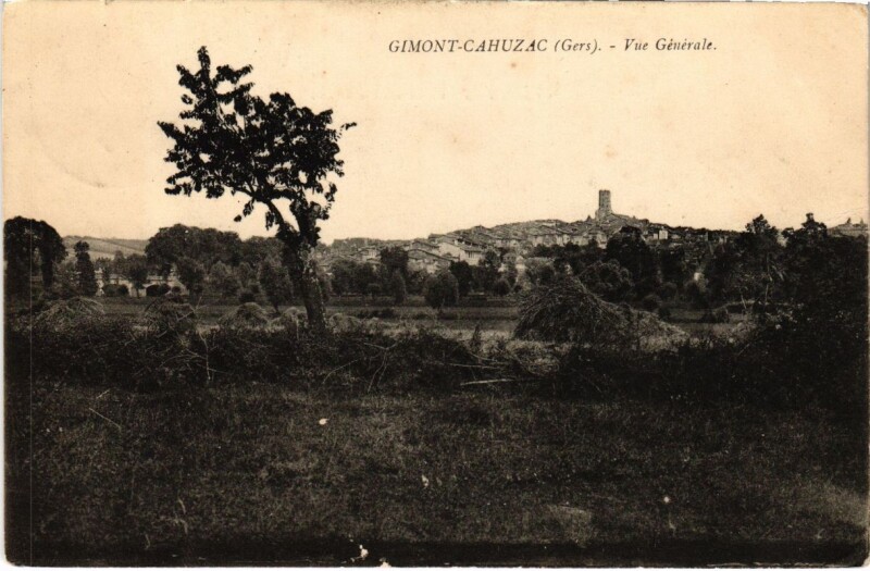 Carte postale ancienne Gimont-Cahuzac - Vue générale à Gimont