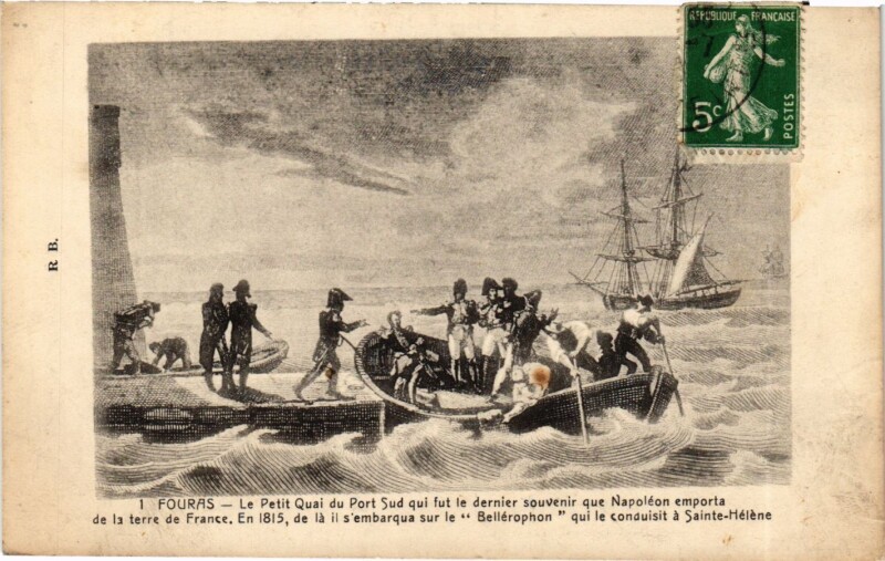 Carte postale ancienne Fouras - Le Petit Quai du Port Sud qui fut le dernier souvenir. à Fouras