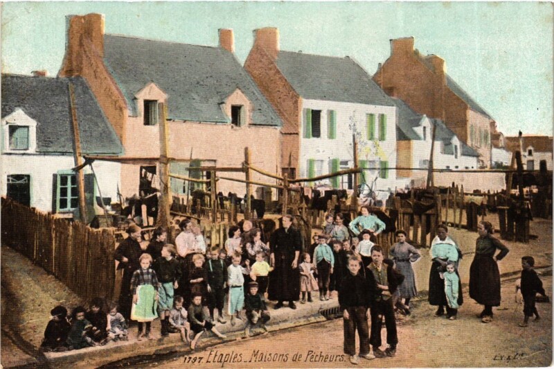 Carte postale ancienne Etaples-Maisons de Pécheurs