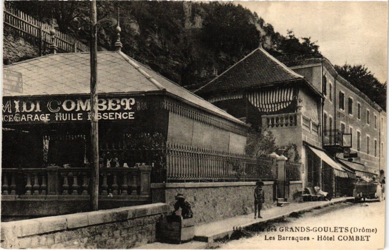 Carte postale ancienne Grandes-Goulets Barraques Hotel Combet