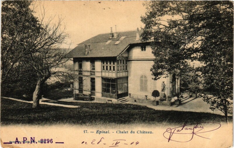 Carte postale ancienne Lorraine Vosges Epinal Chaket du Chateau