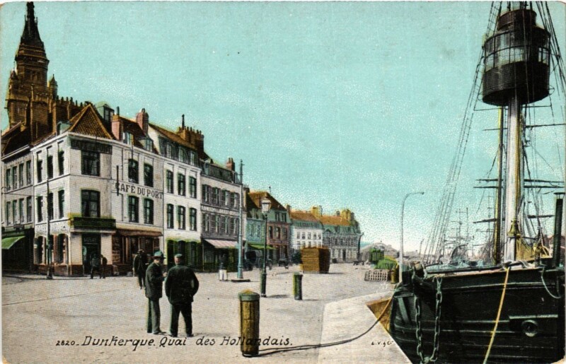 Carte postale ancienne Nord Dunkerque Quai des Hollandais à Dunkerque