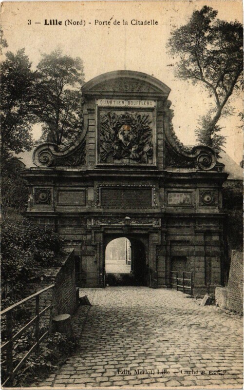 Carte postale ancienne Nord Lille Porte de la Citadelle à Lille