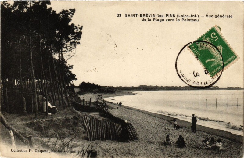 Carte postale ancienne Saint-Brévin-les-Pins Plage vers le Pointeau