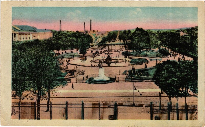 Carte postale ancienne Angers Le Mail Palais de Justice panorama à Angers