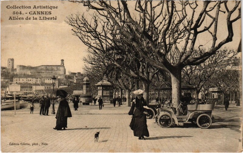 Carte postale ancienne Cannes (Dep.06) Allées de la Liberté à Cannes
