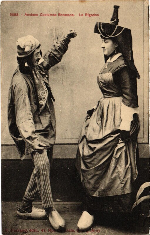 Carte postale ancienne Anciens Costumes Bressans - Le Rigdon