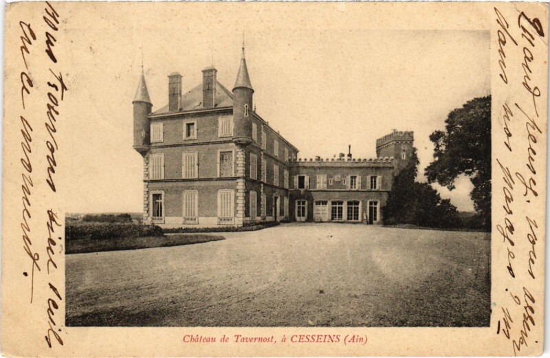 Carte postale ancienne Chateau de Tavernost a Cesseins