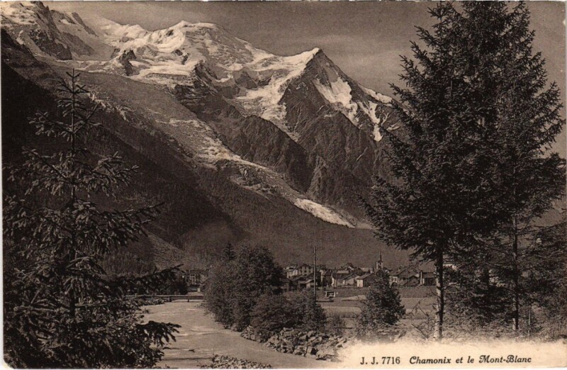Carte postale ancienne Chamonix et le Mont-Blanc