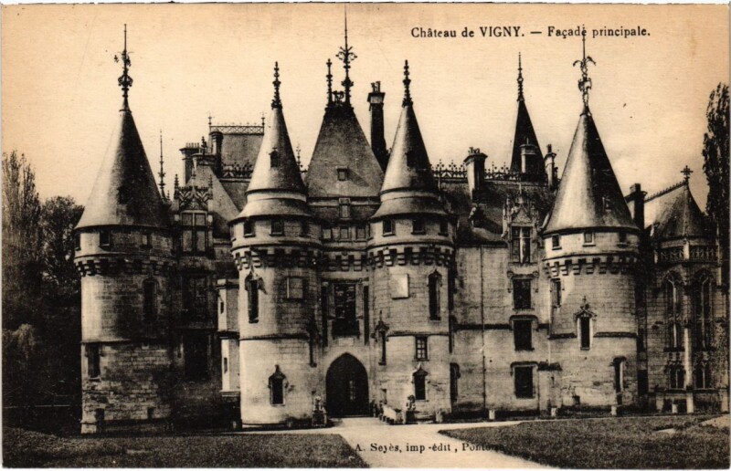 Carte postale ancienne Chateau de Vigny - Facade principale à Vigny