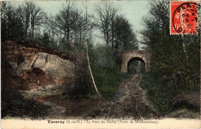 Carte postale ancienne Taverny - Le Pont du diable à Taverny