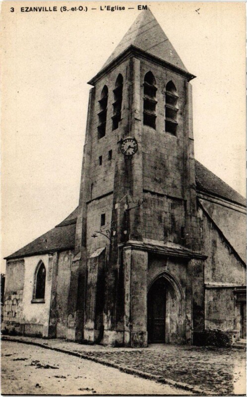 Carte postale ancienne Ezanville - L'Eglise à Ézanville