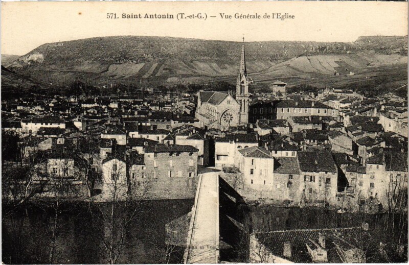 Carte postale ancienne Saint-Antonin Vue générale
