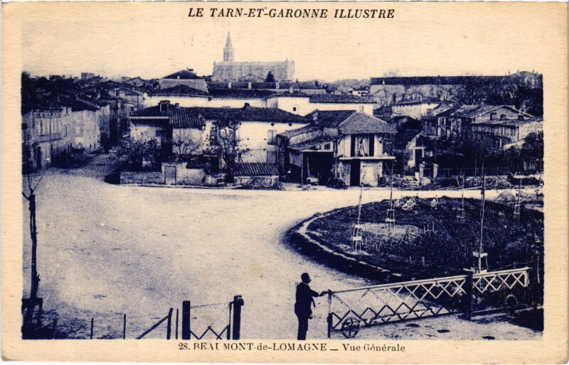 Carte postale ancienne Beaumont-de-Lomagne Vue générale à Beaumont-de-Lomagne