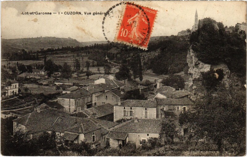 Carte postale ancienne Cuzorn Vue générale à Cuzorn