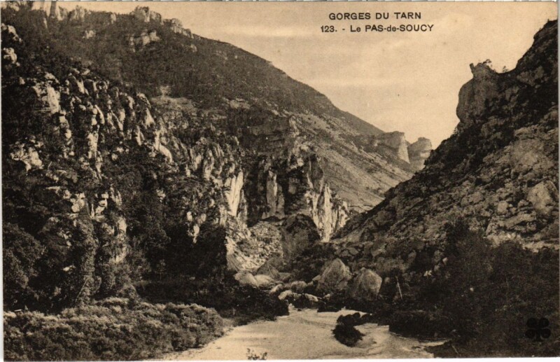 Carte postale ancienne Gorges du Tarn - Les Pas-de-Soucy