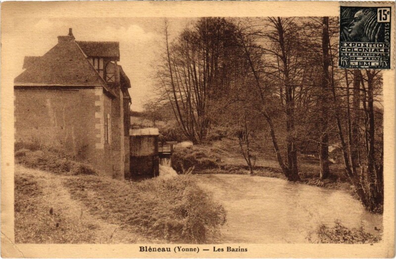 Carte postale ancienne Bleneau - Les Bazins à Bléneau