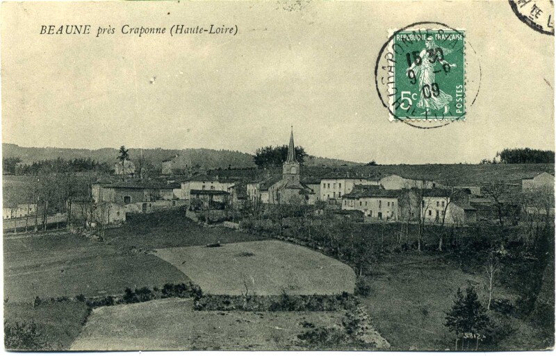 Carte postale ancienne Beaune près Craponne à Beaune-sur-Arzon