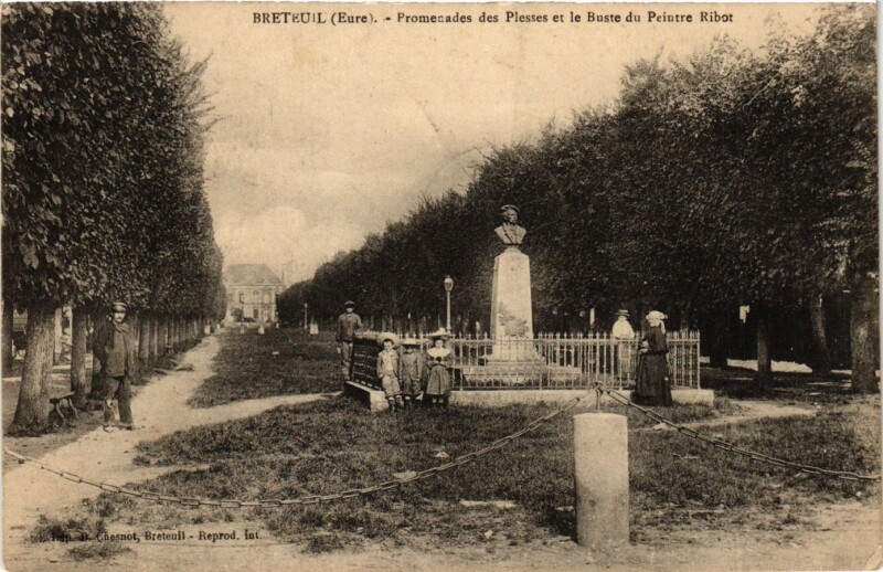 Carte postale ancienne Eure Breteuil Promenades des Plesses à Breteuil